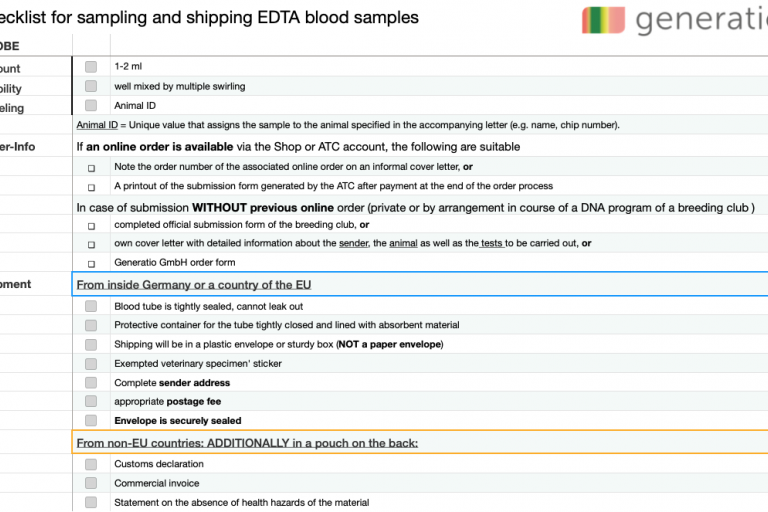 Check list EDTA-blood-sample generatio